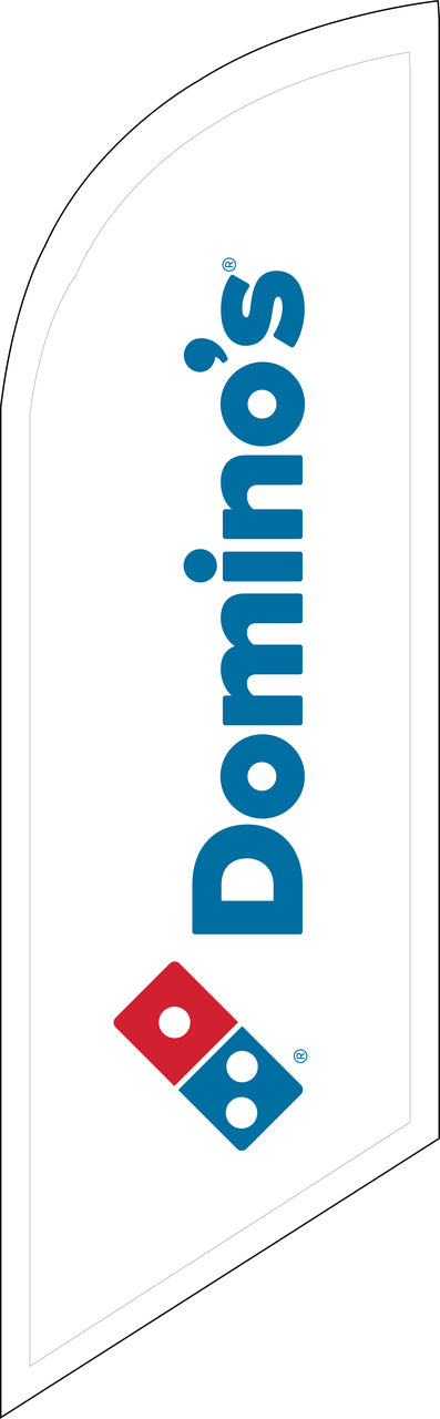 Domino's White - Feather Flag