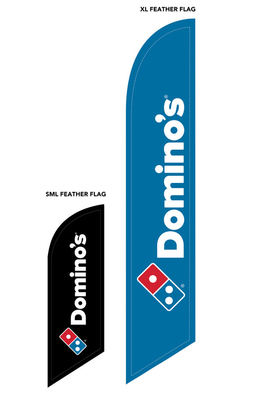 Domino's Blue XL Feather Flag