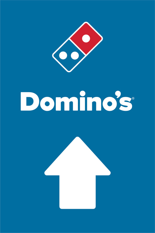Domino's Up Arrow Picket Sign