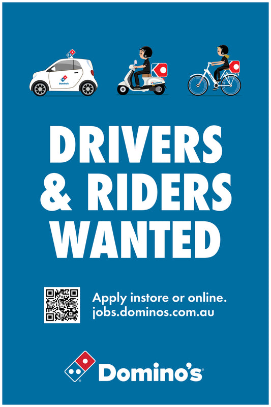 Drivers & Riders Wanted - A-Frame Insert