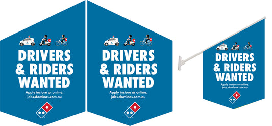 Drivers & Riders Wanted - Shopfront Flags