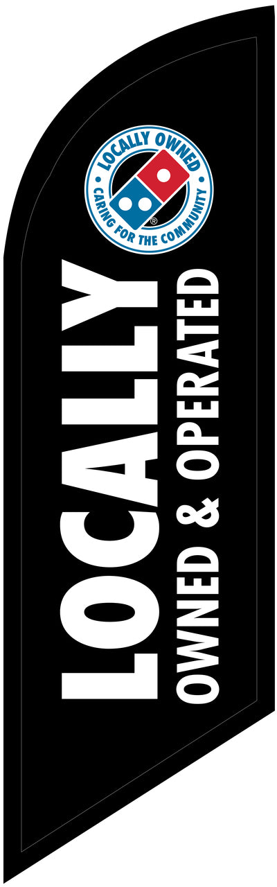 Locally Owned & Operated Logo - Feather Flag